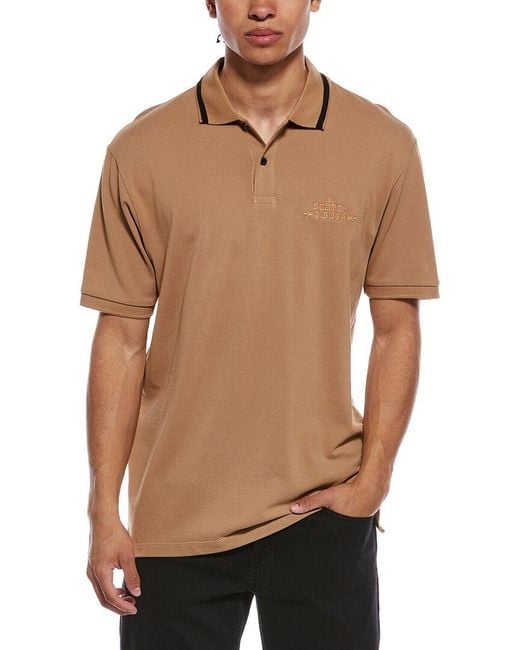 Scotch & Soda Brown Pique Polo Shirt for men