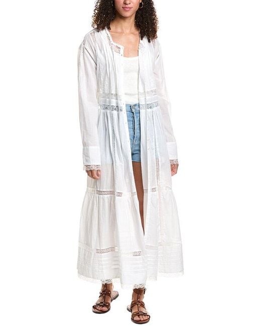 Free People Blue Keepsake Maxi Top