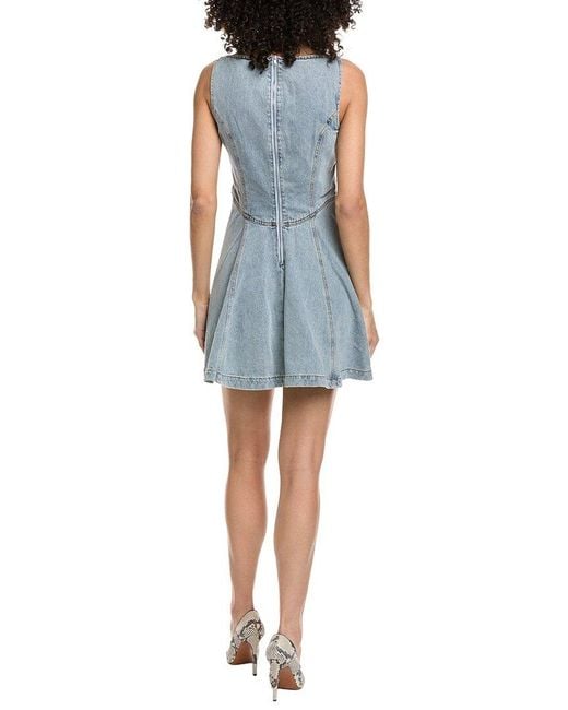 Amanda Uprichard Blue Scorpio Mini Dress