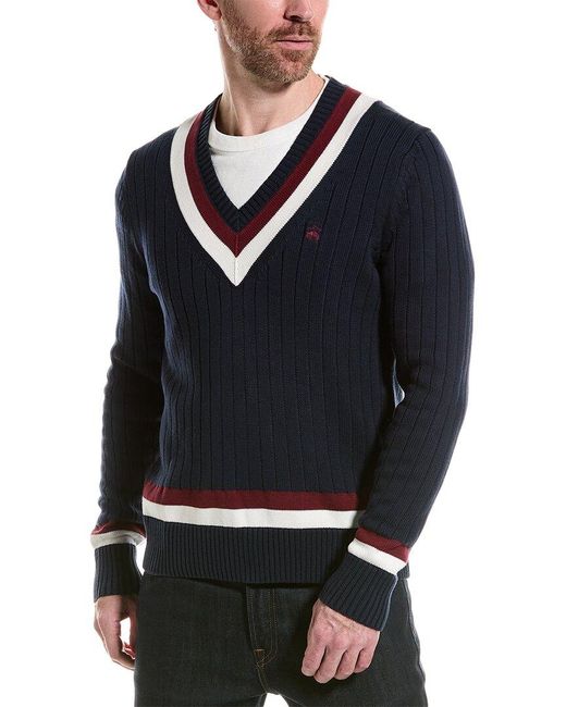 Brooks Brothers Blue Tennis Sweater for men