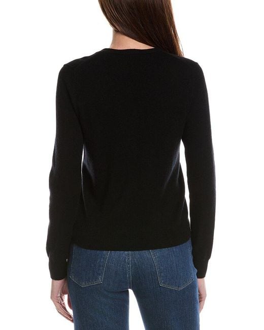 Bruno Magli Black Wool & Cashmere-Blend V-Neck Henley Sweater