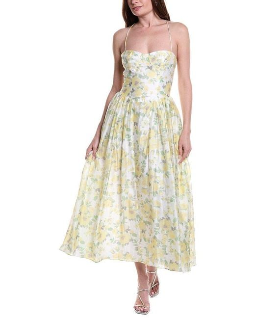 Bardot Yellow Estie Printed Maxi Dress