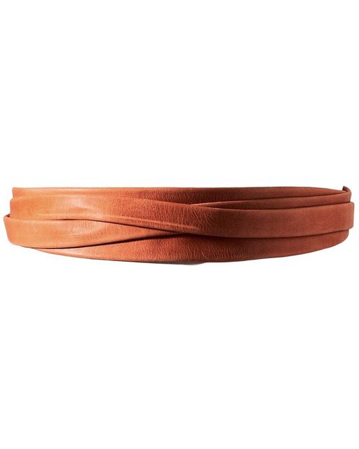 Ada Brown Midi Wrap Leather Belt