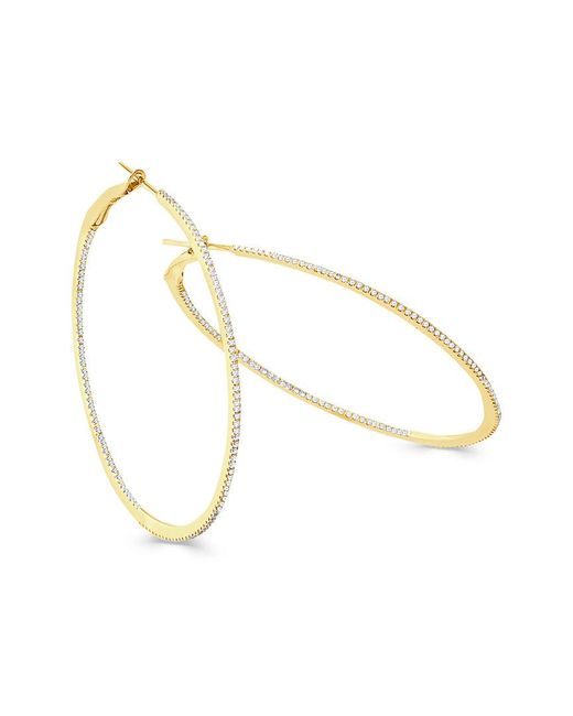 Sabrina Designs Metallic 14k 0.95 Ct. Tw. Diamond Inside Out Hoops