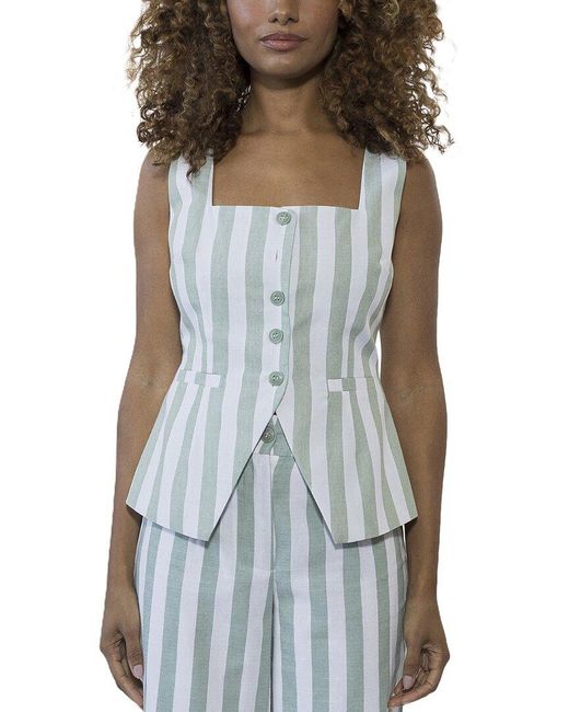 Alexia Admor Blue Adeline Vest Top