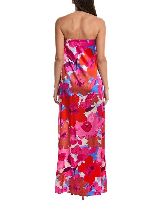 Ramy Brook Red Lyle Silk-Blend Gown