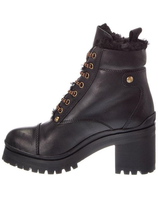 Miu Miu Black Logo Leather Ankle Boot