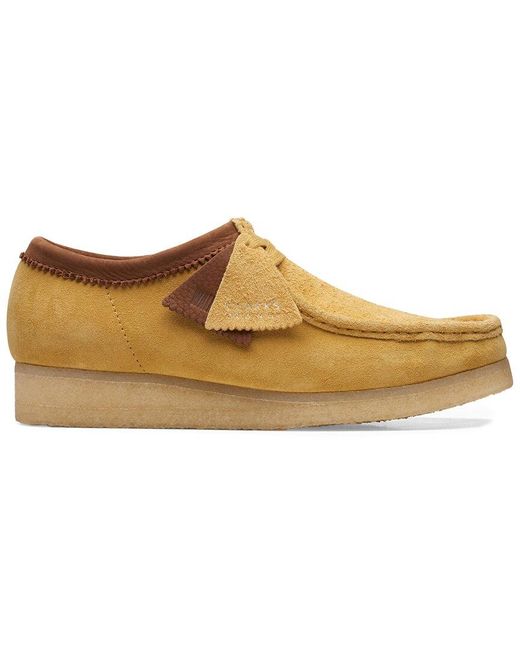 Clarks Brown Wallabee Suede Shoe for men