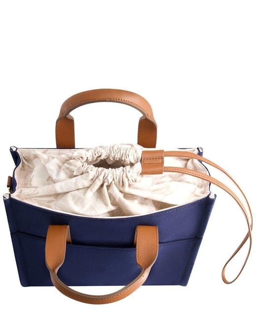 Tommy Bahama Blue Solid Canvas Tote