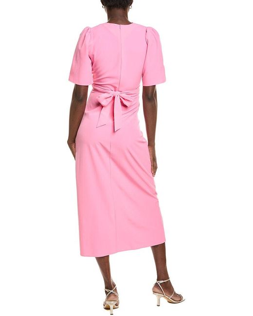 IPPONELLI Pink Bow Front Midi Dress