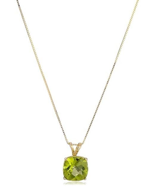 MaxColor Metallic 14k 1.75 Ct. Tw. Peridot Pendant Necklace