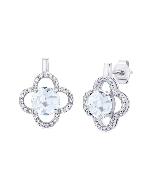 MaxColor Metallic 2.80 Ct. Tw. Topaz Drop Earrings