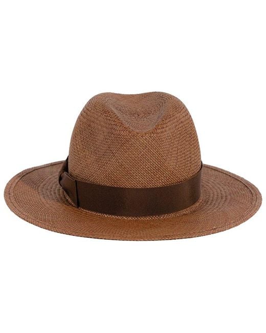 Hat Attack Brown Panama Continental Hat