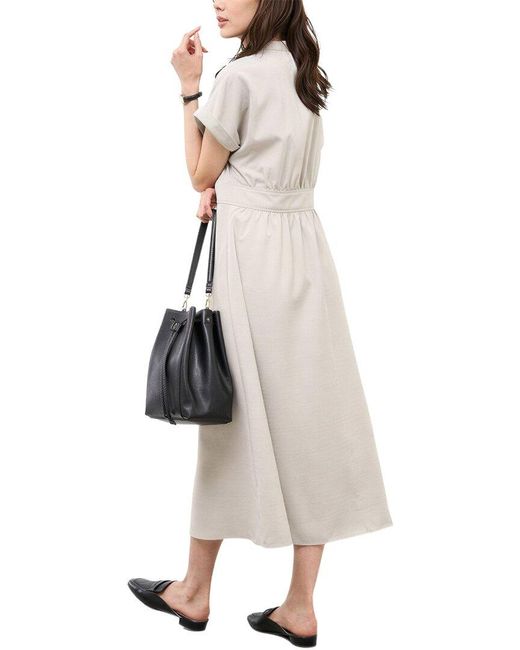AMINA GLAM Natural Midi Dress