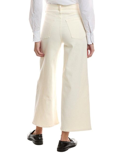Rag & Bone White Serena Crop Ecru Wide-Leg Jean