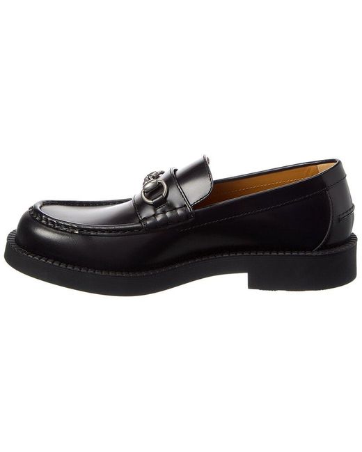 Gucci Black Horsebit Leather Loafer for men