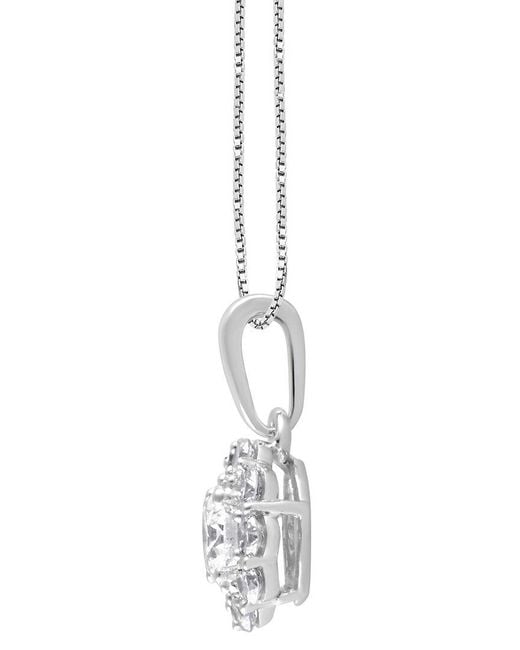 Lab Grown Diamonds Metallic 14k 0.50 Ct. Tw. Lab Grown Diamond Pendant Necklace