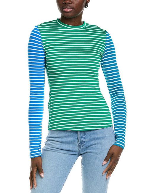 English Factory Blue Colorblocked Striped T-Shirt