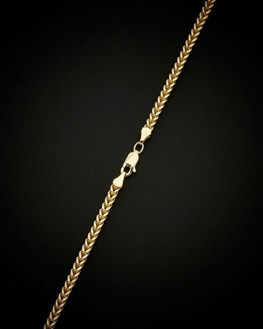 Italian Gold Black 14k Franco Link Necklace