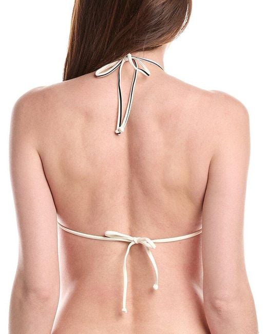 WeWoreWhat Natural Triangle Bikini Top