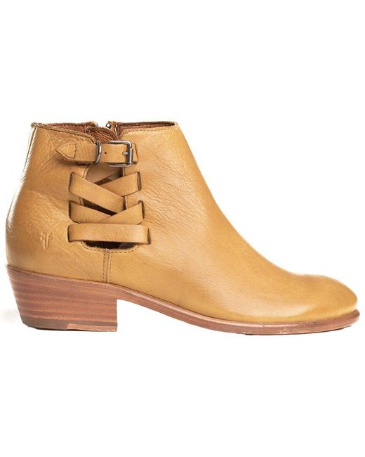 Frye Natural Carson Belted Leather Bootie