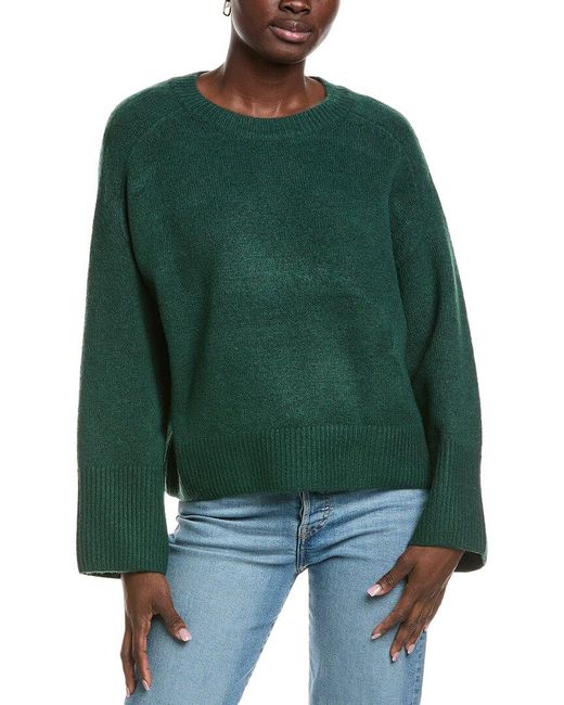 Vince Camuto Green Raglan Wide Sleeve Sweater