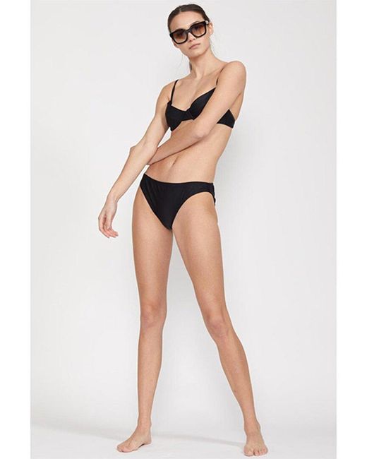 Cynthia Rowley Black Solid Bikini Bottom