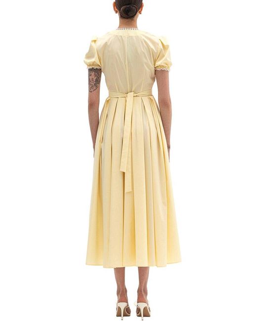 BGL Yellow Sleeveless Midi Dress