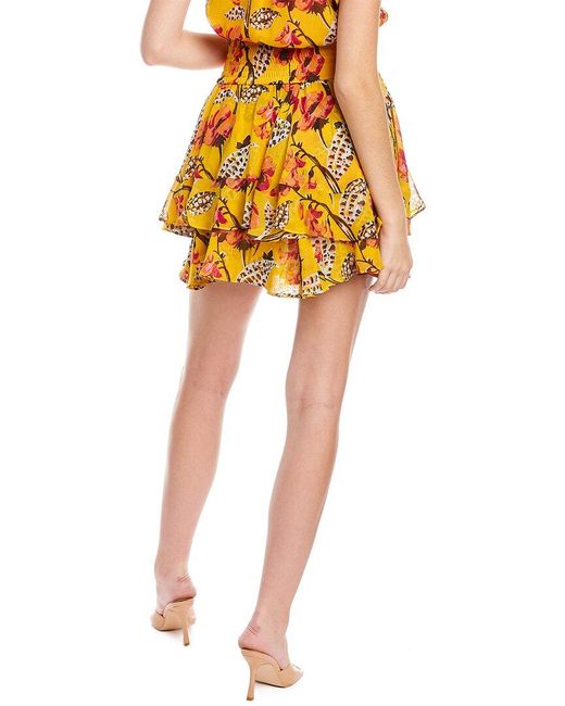 A.L.C. Yellow Vera Silk Skirt