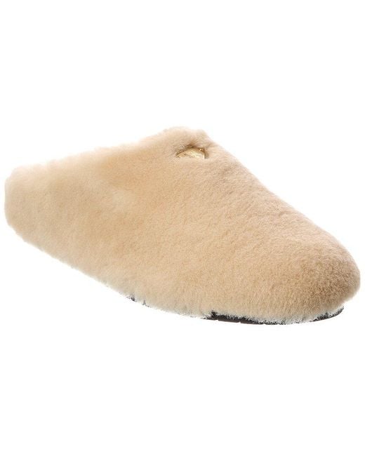 Prada Natural Shearling Mule