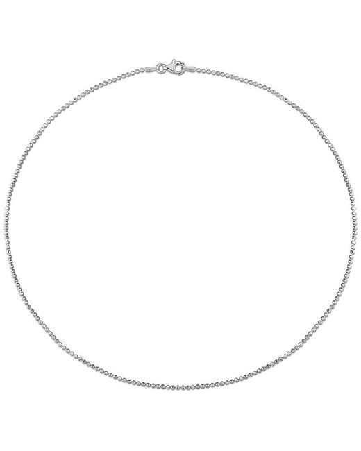 Italian Silver Metallic Ball Chain Necklace