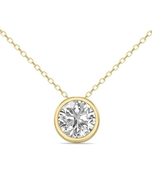 Lab Grown Diamonds Metallic 14k 0.75 Ct. Tw. Lab Grown Diamond Necklace