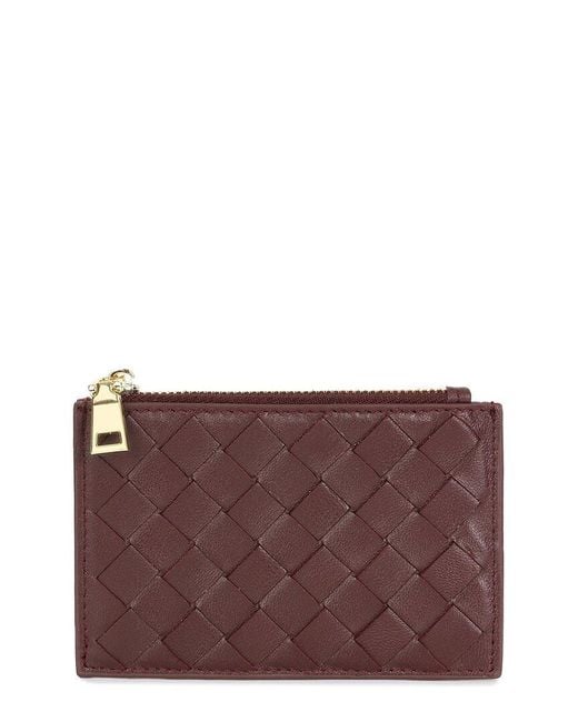 Tiffany & Fred Paris Purple Leather Wallet