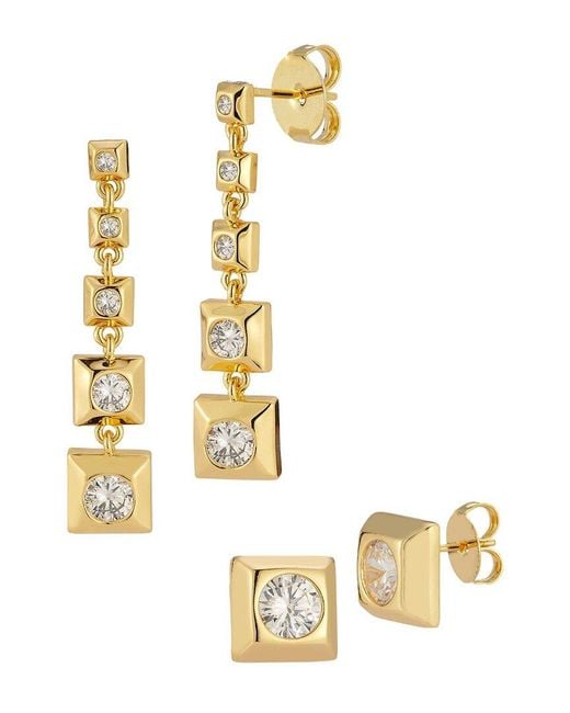 Glaze Jewelry Metallic Plated Cz Earrings