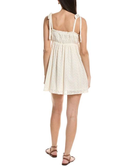 O.P.T White O.P.T Nannette Eyelet Mini Dress