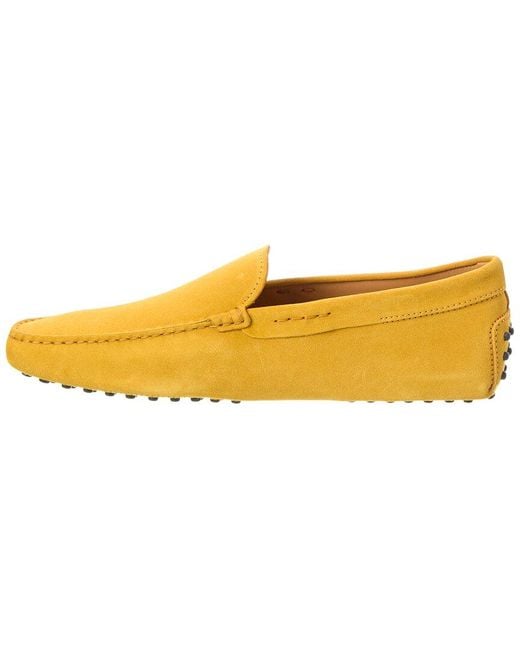 Tod's Yellow Suede Loafer for men
