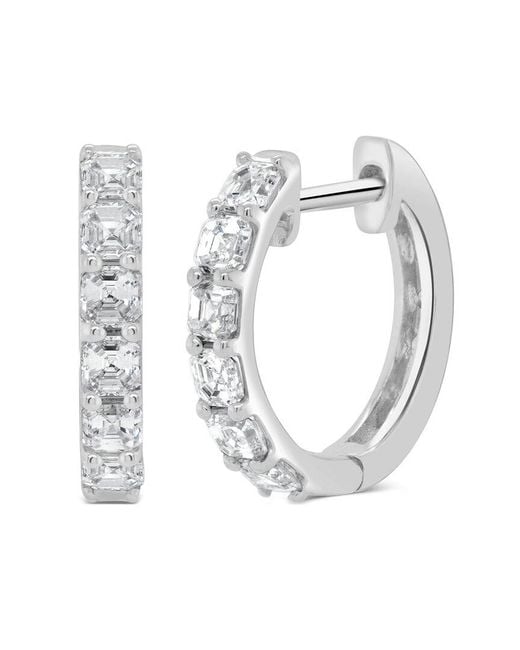 Sabrina Designs White 14K 1.02 Ct. Tw. Diamond Huggie Earrings