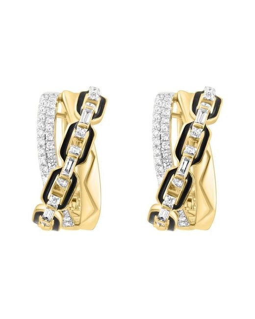 Effy Fine Jewelry Metallic 14K 0.56 Ct. Tw. Diamond Earrings