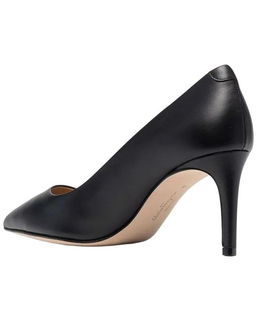 Ferragamo Blue Ilary 70Mm Leather Pump