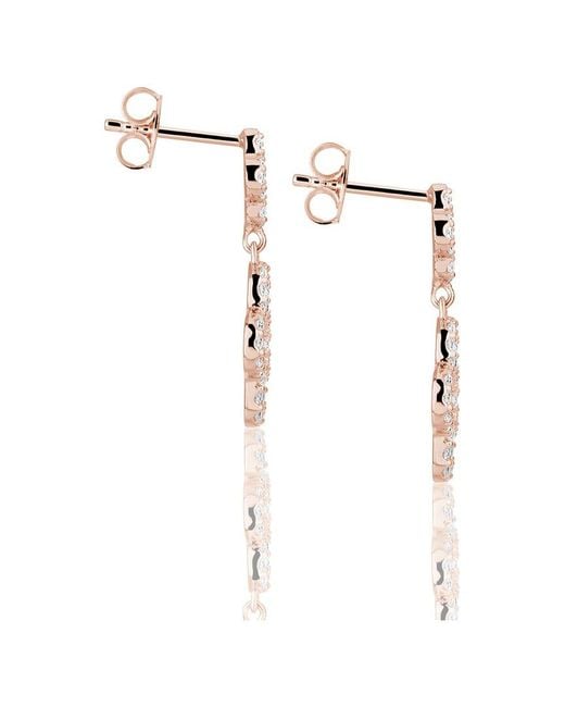 Suzy Levian CZ Jewelry Metallic Suzy Levian Silver Cz Dangle Earrings