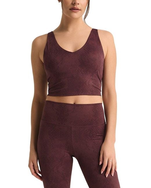 Z Supply Purple V-Neck Long Line Python Tank