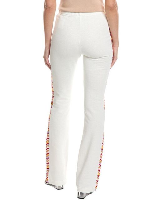 Missoni White Missoni Zig Zag Patterned Wide-Leg Pant