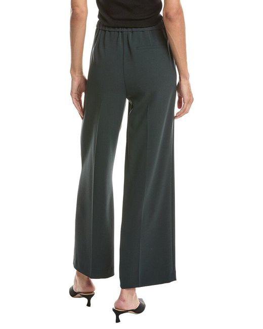Theory Black Wide Pull On Ankle Pant