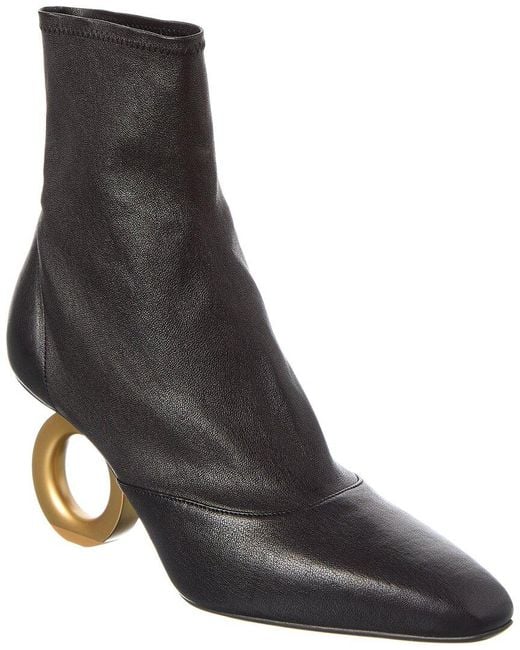 Ferragamo Black Dnu Pack Leather Bootie