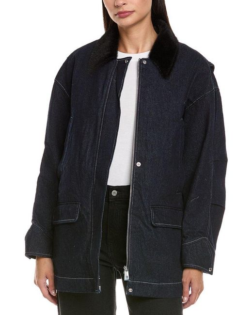 Apparis Black Clive Raw Denim Workwear Jacket