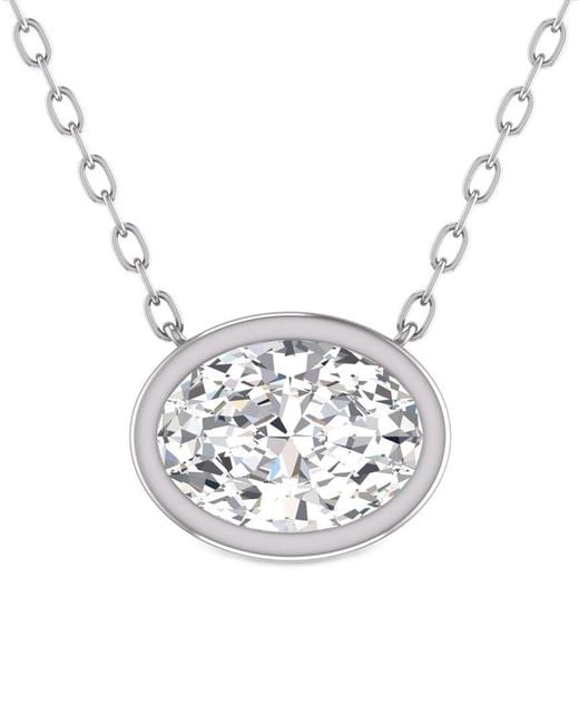 Lab Grown Diamonds White 14k 0.25 Ct. Tw. Lab Grown Diamond Necklace