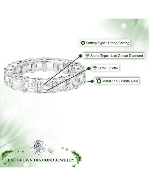 Amairah White 14K.00 Ct. Tw. Lab-Grown Diamond Eternity Ring