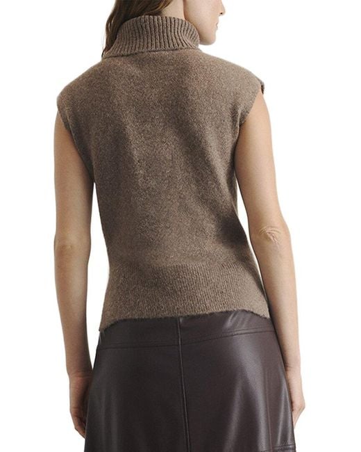 Tanya Taylor Gray Aaron Alpaca-Blend Top