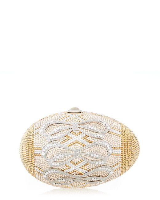 Judith Leiber Natural Egg Corset Clutch