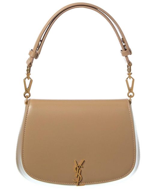 Saint Laurent Brown Voltaire Top Handle Leather Satchel